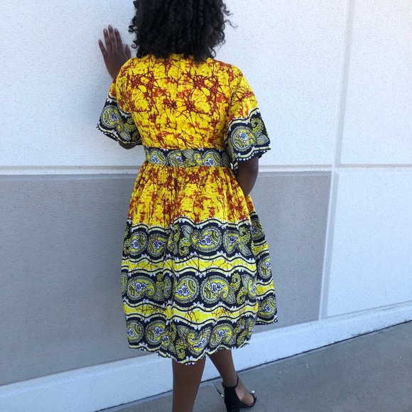 African Ankara women handmade dress - Picture 5 of 7